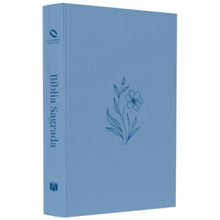Bíblia Sagrada Flor Minimalista Azul | NAA | Letra Normal | Capa Ilustrada em Oferta na Shopee