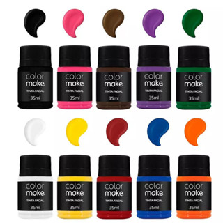 10 Tintas Facial 35ml Colormake (Todas as Cores) - Maquiagem Artística. ENVIO IMEDIATO em Oferta na Shopee
