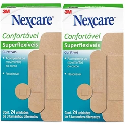 Kit com 2 Caixas de Curativo Nexcare Superflexiveis Variados 3M