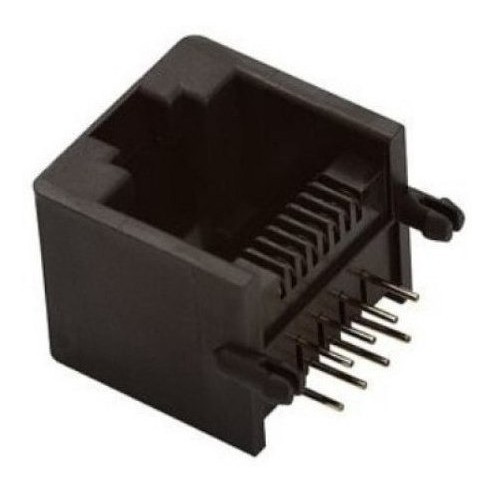 10 Peças - Conector Modular Jack Rj45 Fêmea 8p8c YH55-05