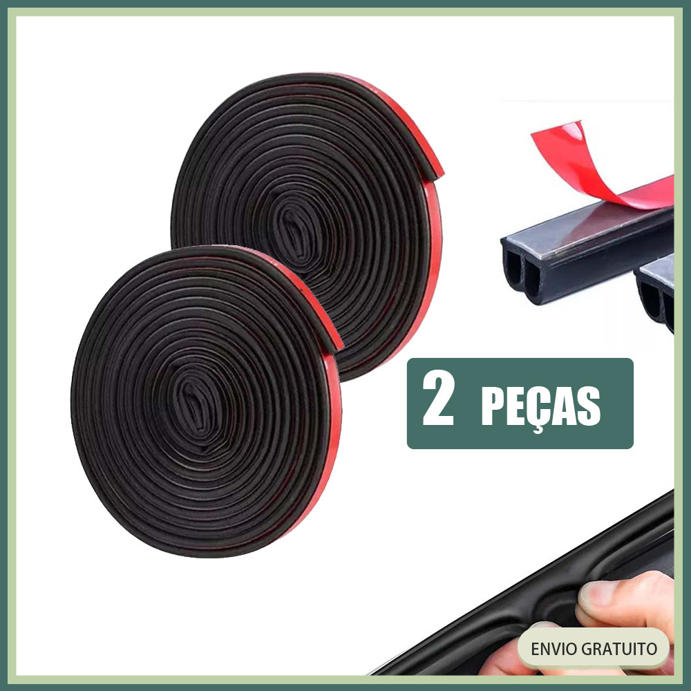 2x Fita de vedação tipo B de 5m para portas de automóveis Fita de vedação à prova de pó em Oferta na Shopee