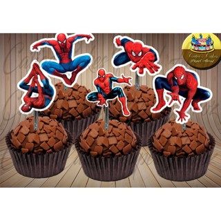 60 Tags para Doces tema HOMEM ARANHA em Oferta na Shopee