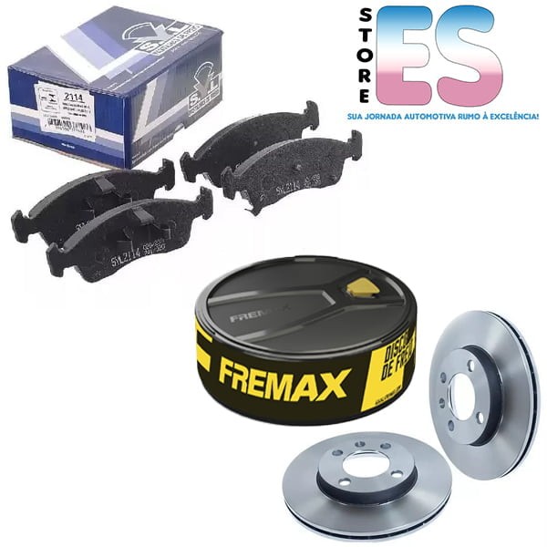 Kit Disco Freio Ventilado + Jogo Pastilha Freio Prisma JOY LT LTZ 2013 a 2023 – FREMAX  / SYL
