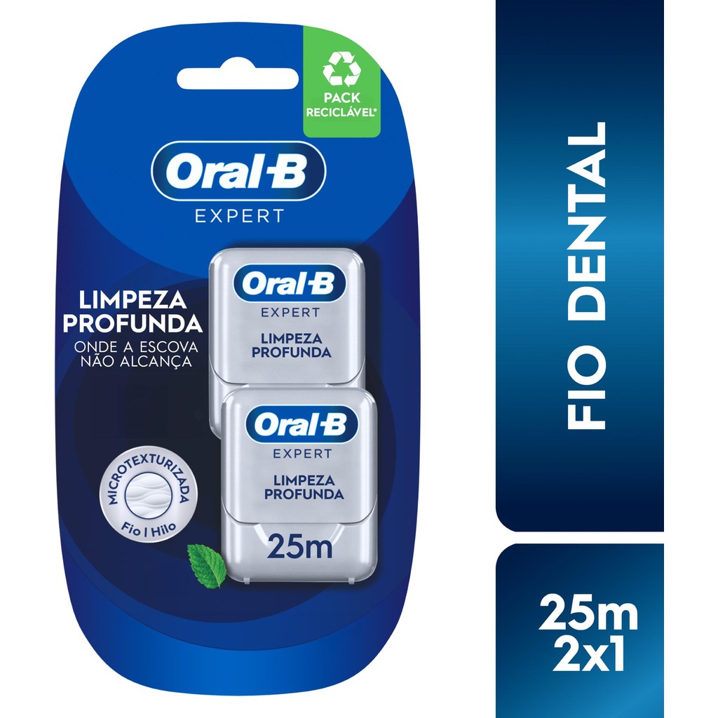 Fio Dental Oral-B Expert c/2Un 25 Metros Cada