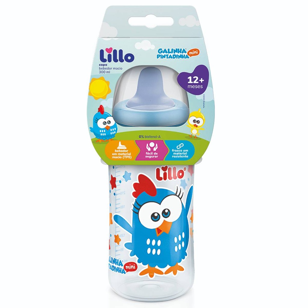 Detalhes do Copo de Treinamento Infantil Galinha Pintadinha 300ml Lillo