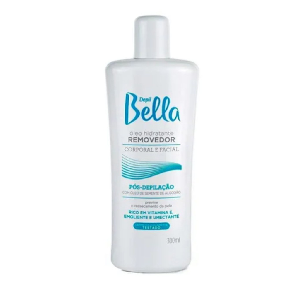 Depil Bella Óleo Removedor Pós-Depilação 300ml – Com Óleo de Semente de Uva e Ação Hidratante