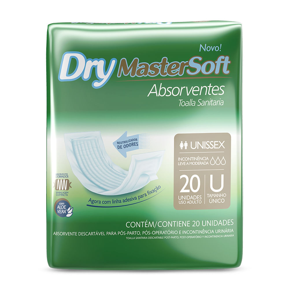 Absorvente Geriátrico Dry MasterSoft 20 Unidades - Health