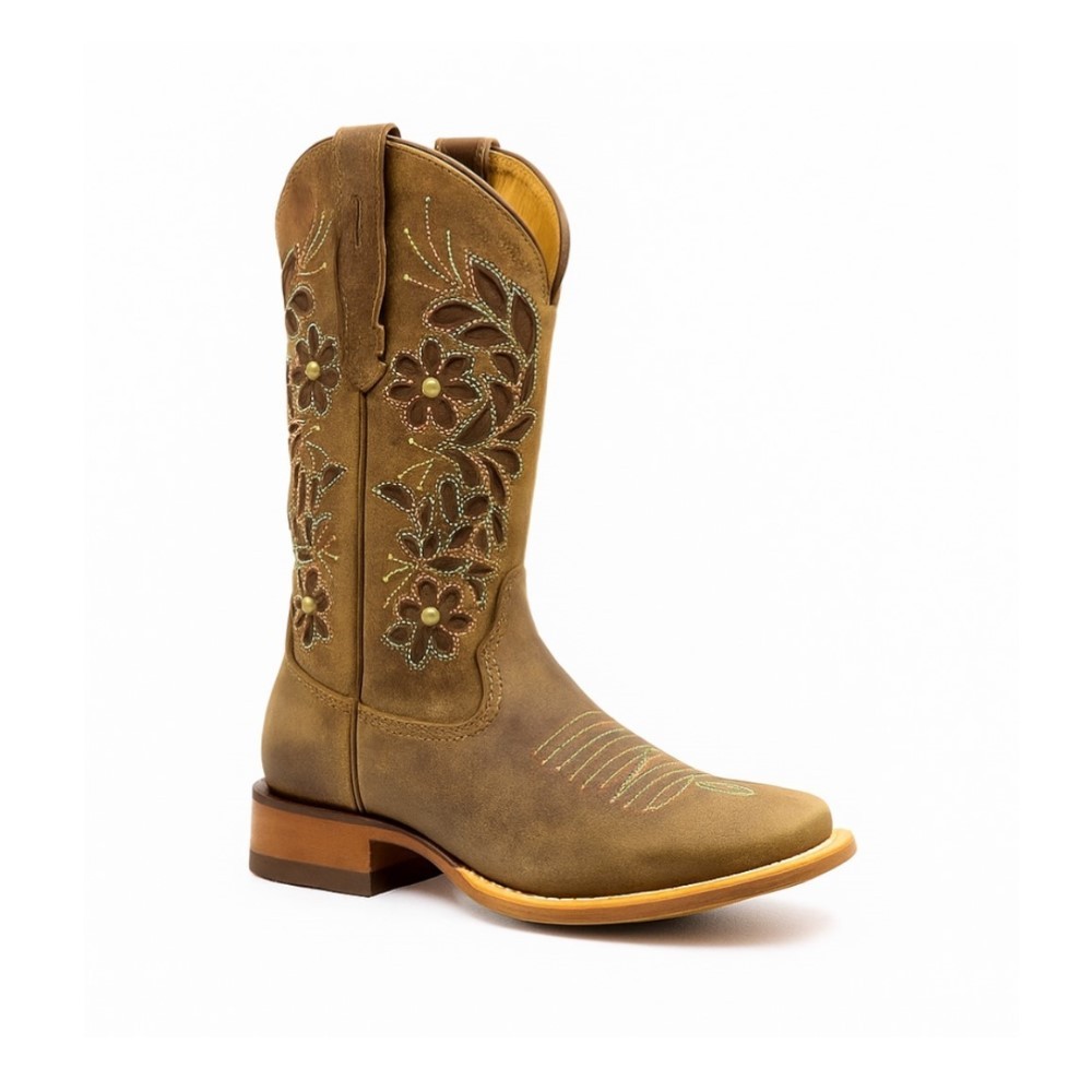 Bota Texana Feminina Goyazes Dallas Tabaco 256403-CF