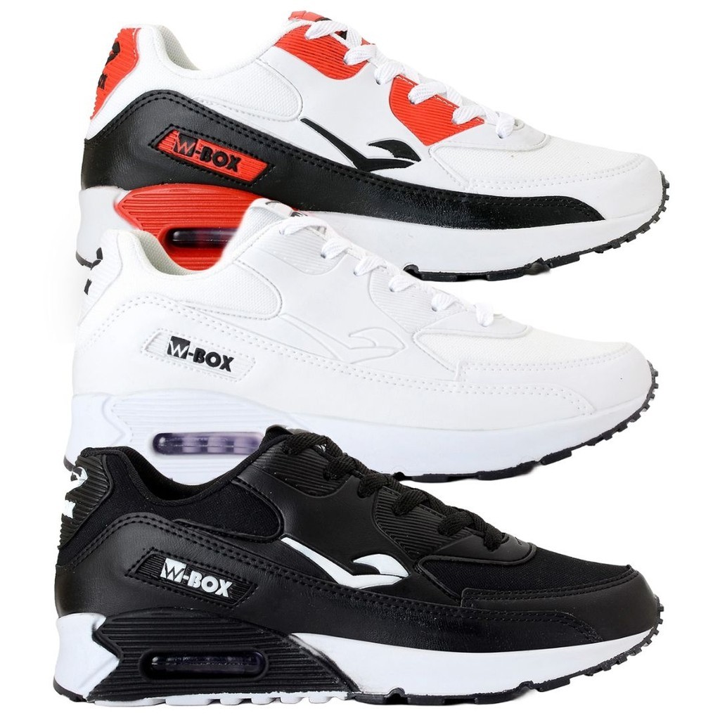 Kit 3 Tênis Esportivo W-Box Confortável Leve Amortecimento Esporte Unissex Casual Promoção
