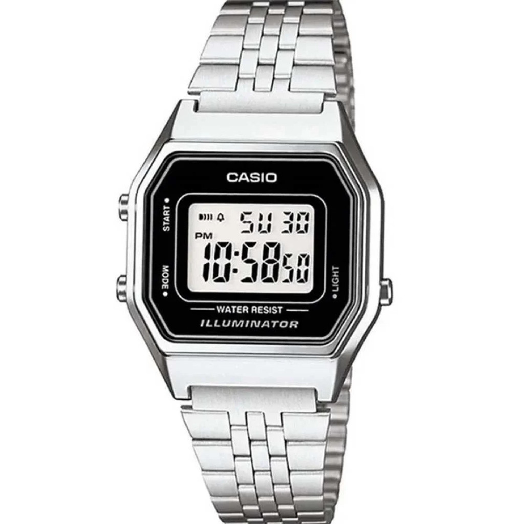 Relógio Casio Vintage LA680WA-1DF Prata em Oferta na Shopee
