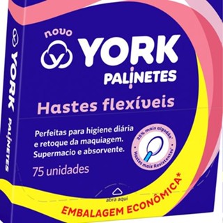 Hastes Flexíveis York  Algodão 75 un em Oferta na Shopee