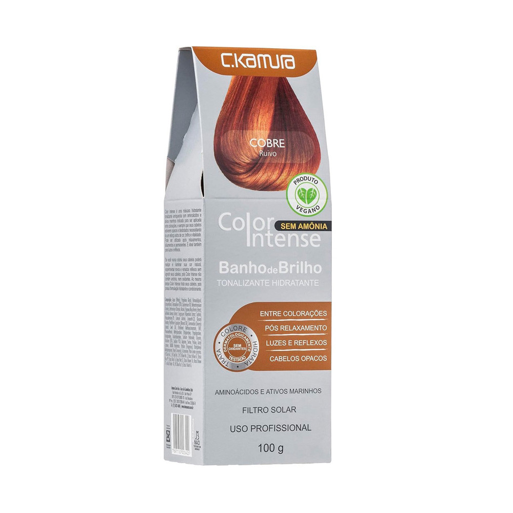 Tonalizante C.Kamura Color Intense Cobre Banho De Brilho 100g em Oferta na Shopee