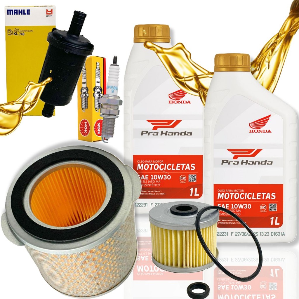 Kit Revisão Xre 300 2009 A 2012 Troca Óleo Honda 10w30 Filtros e Vela Ngk em Oferta na Shopee