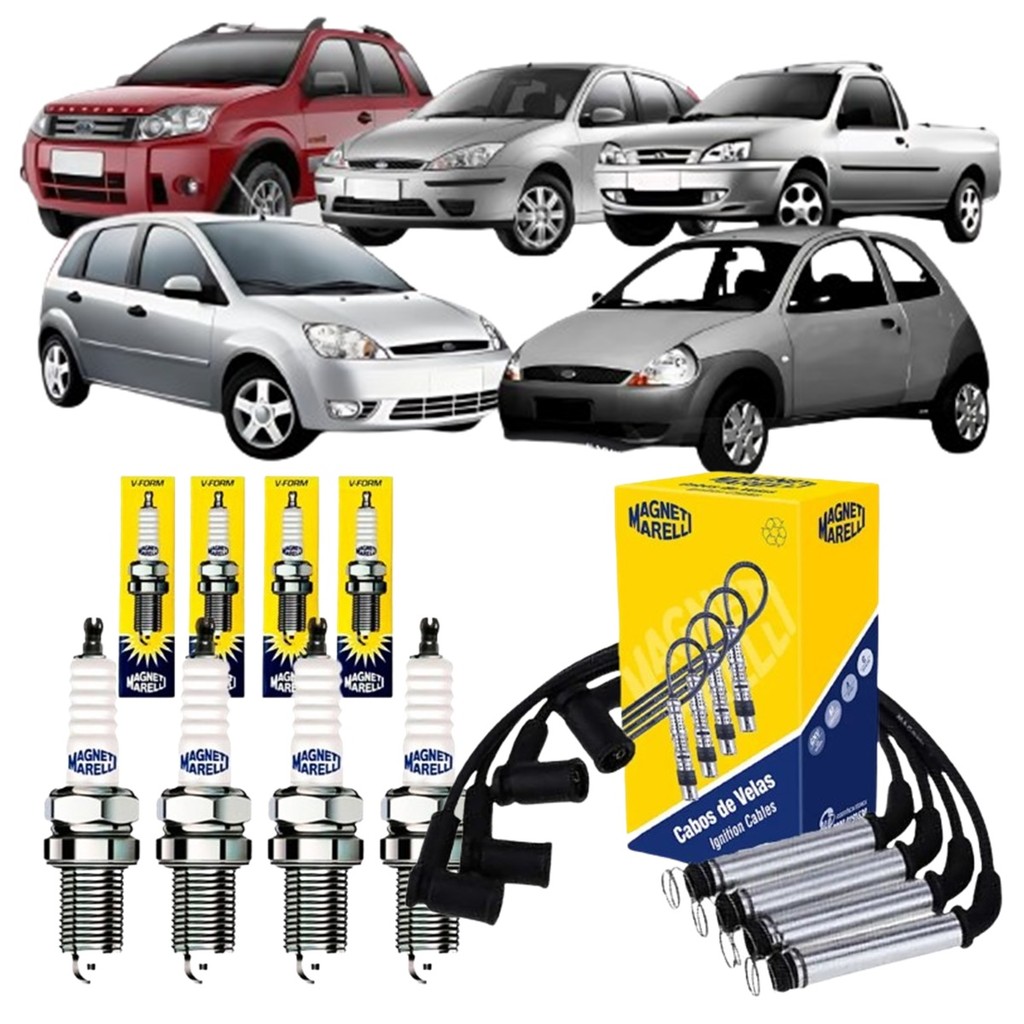 Kit Cabo E Velas Fiesta Ecosport Ka 1.0 1.6 Zetec Rocam  04> em Oferta na Shopee