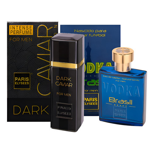 Kit Perfumes 1 Dark Caviar + 1 Vodka Brasil Azul Paris Elysees