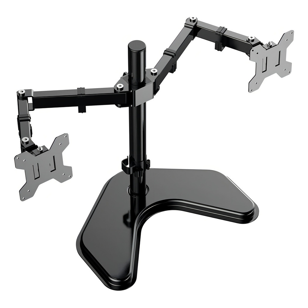 Suporte Articulado Para 2 Monitores De 14 A 32 Com Base Fixa Cor Preto