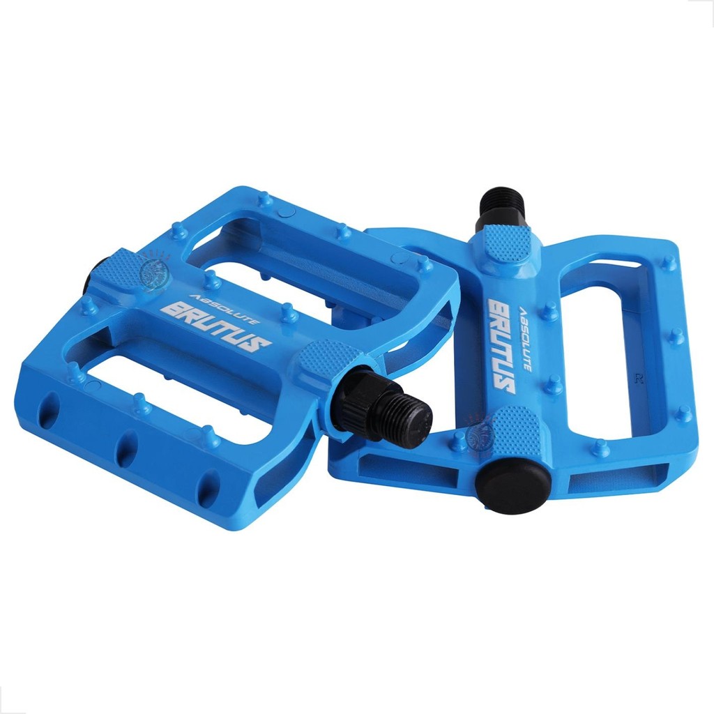 PEDAL PLATAFORMA ABSOLUTE BRUTUS FLAT 9/16 AZUL CLARO - Dh Enduro Bmx Rosca Grossa 9/16 freerider bicicleta em Oferta na Shopee