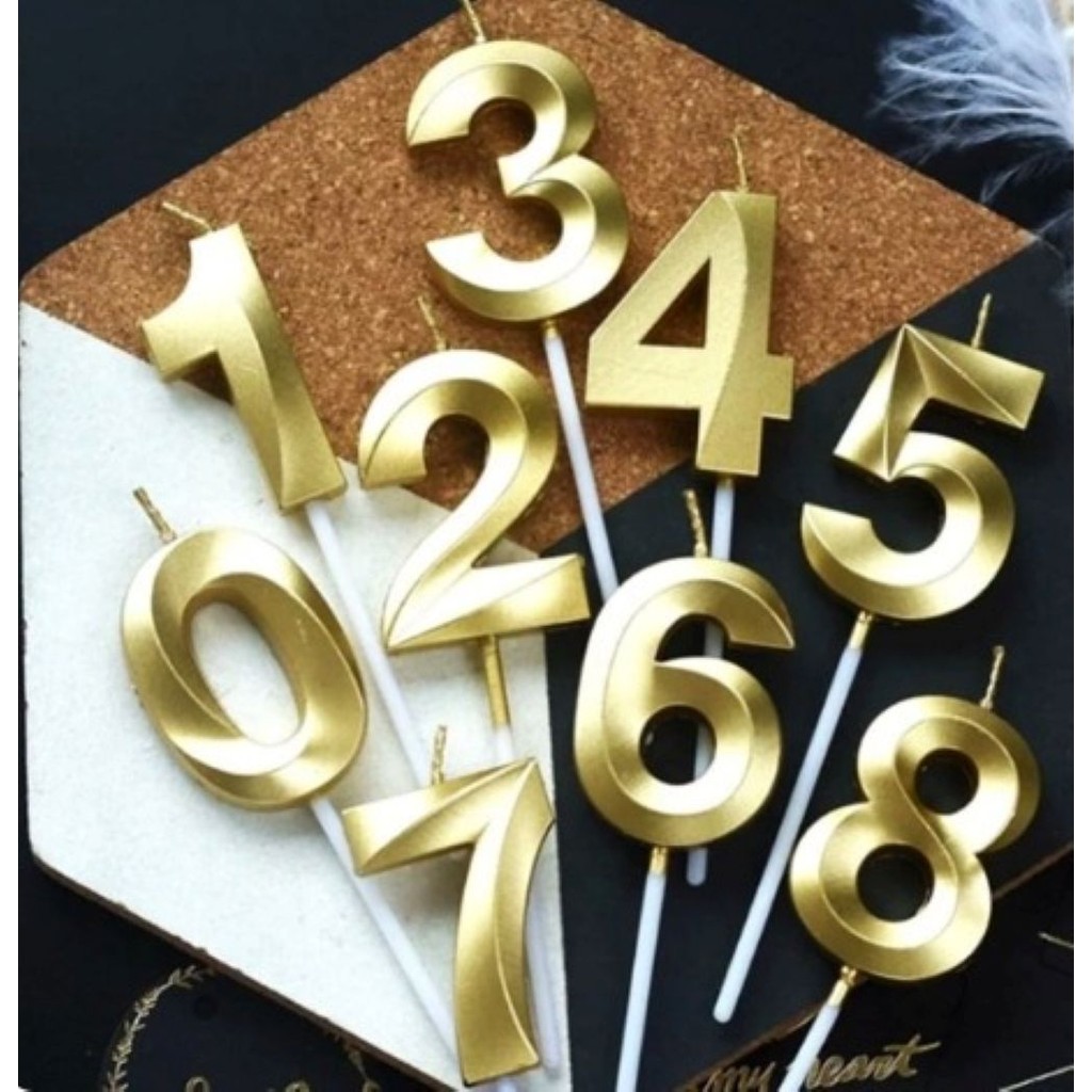 Velas de Aniversario Numéricas Dourado – MiniDesign - SilverPlastic em Oferta na Shopee