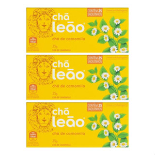 Chá De Camomila Leão Caixa 25g Cada Caixa - Kit 75 Saches em Oferta na Shopee
