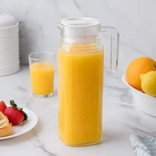 Jarra de Vidro 1 Litro com Tampa: Prática e Resistente para Suco e Água