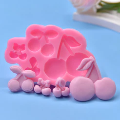 1pc Molde De Silicone Em Forma De Cereja Cozimento DIY Bolo Ferramentas De Decoração Doces Chocolate Gumpaste Moldes
