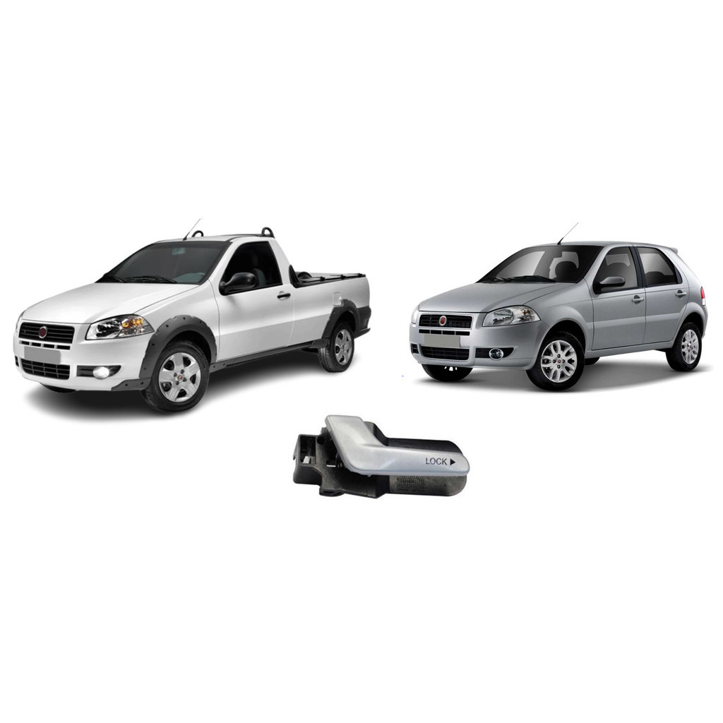 Macaneta Prata Interna Siena Palio Strada 2008 09 10 11 2013 Lado Esquerdo em Oferta na Shopee