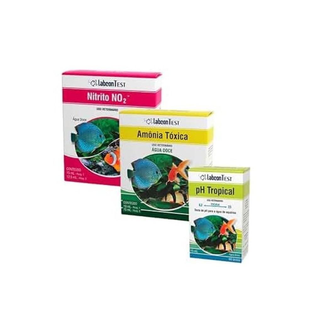 Kit Alcon Labcon Teste P Aquário Tropical PH Amônia Nitrito