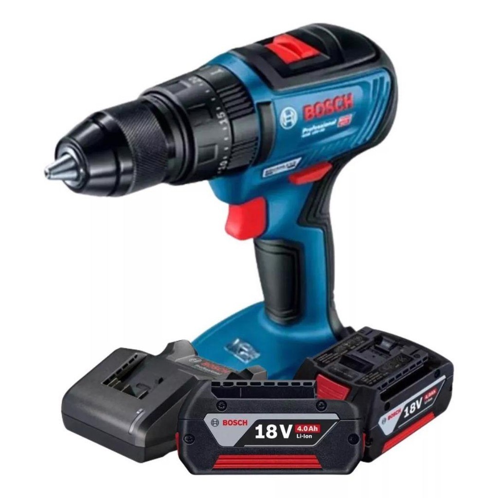 Parafusadeira furadeira Impacto BOSCH Gsb 18v-50 + 2 Baterias + Carregador - Home & Living