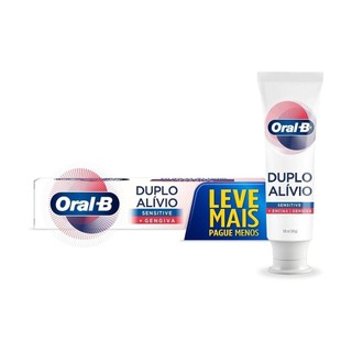 Creme Dental Oral-B Duplo Alivio Sensitive 140g em Oferta na Shopee