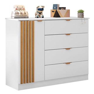 Cômoda Infantil Ayla Branco Acetinado - Phoenix em Oferta na Shopee