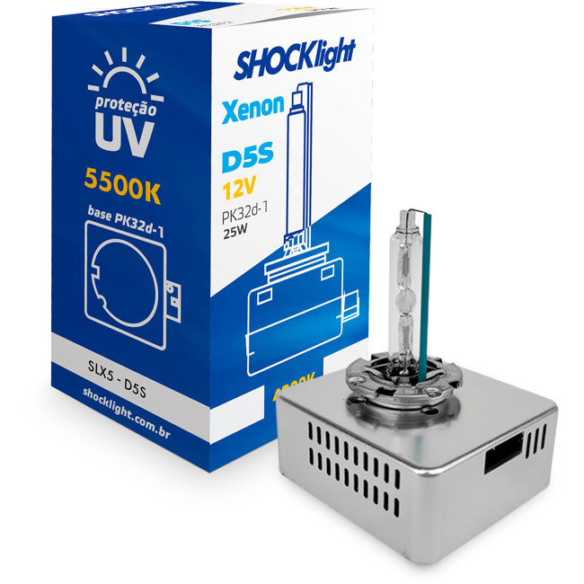 Lâmpada Shocklight Xenon D5s 5500k 25w 12v Luz Branca