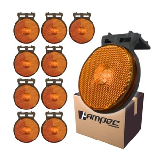 Kit 10 Lanterna Lateral Implemento P 65mm Com Suporte LED Amarela Para Carreta Caminhão Reboque em Oferta na Shopee