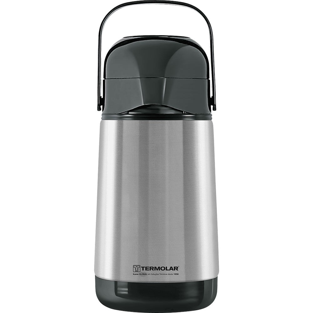 Garrafa Térmica de Pressão 500ml Termolar Lúmina Inox - Home & Living