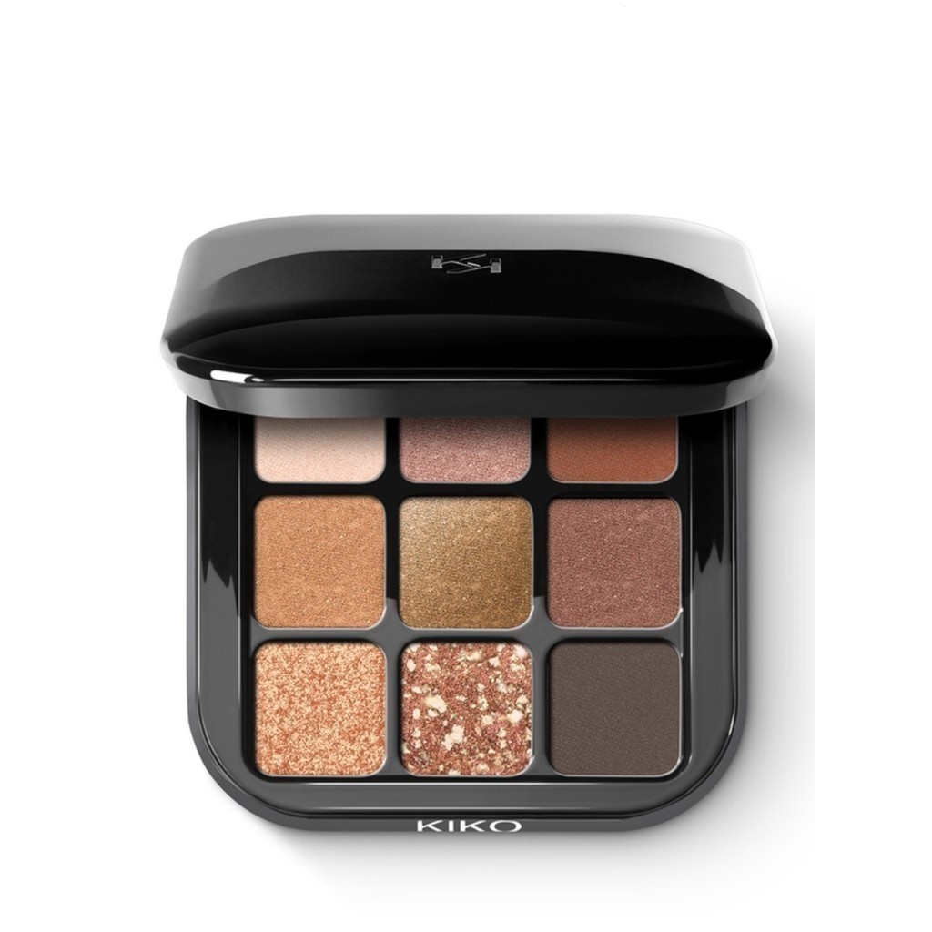 Kikoko Placa De Sombra De Olho Em Cubo Escuro 9 Cores Uma Pó Multiuso Paleta De Delicadas De Maquiagem 2,5g