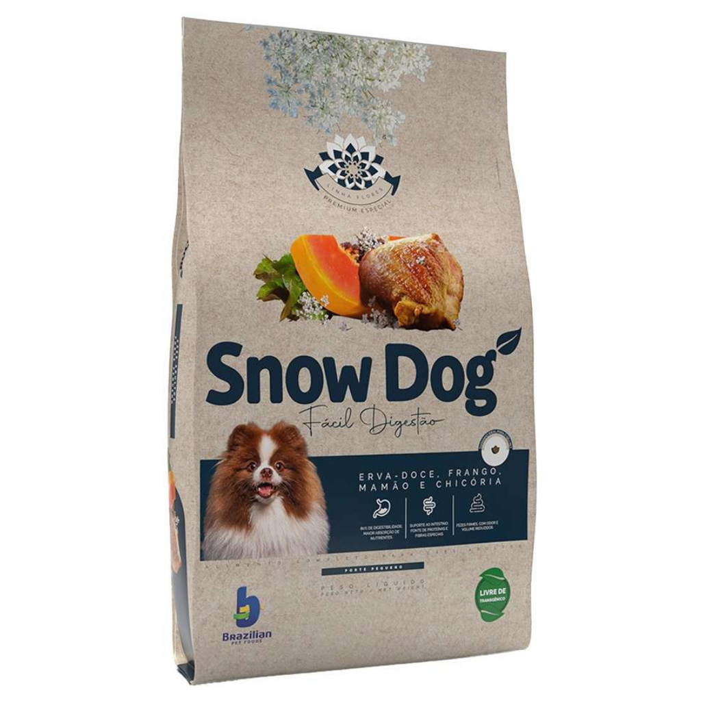 Ração Snow Dog Flores Fácil Digestão para Cães Adultos de Porte Pequeno 10,1 kg