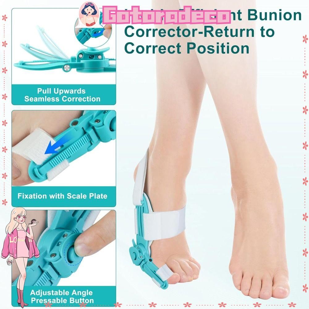 GOTORADECO Bunion Correto , Ajustador Elástico Separador De Dedo Grande Do Pé , Ferramenta Ajustável Para O Cuidado Dos Pés Hallux Valgus Brace