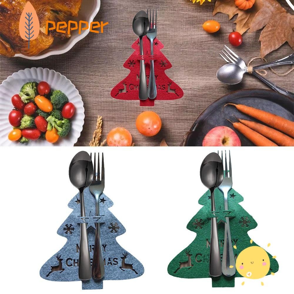 PEPPER 4pcs Sacos De Mesa De Natal 4pcs , Floco De Neve Saco Para Árvore De Grande Capacidade , Rack De Armazenamento De Louça Decoração Multifuncional