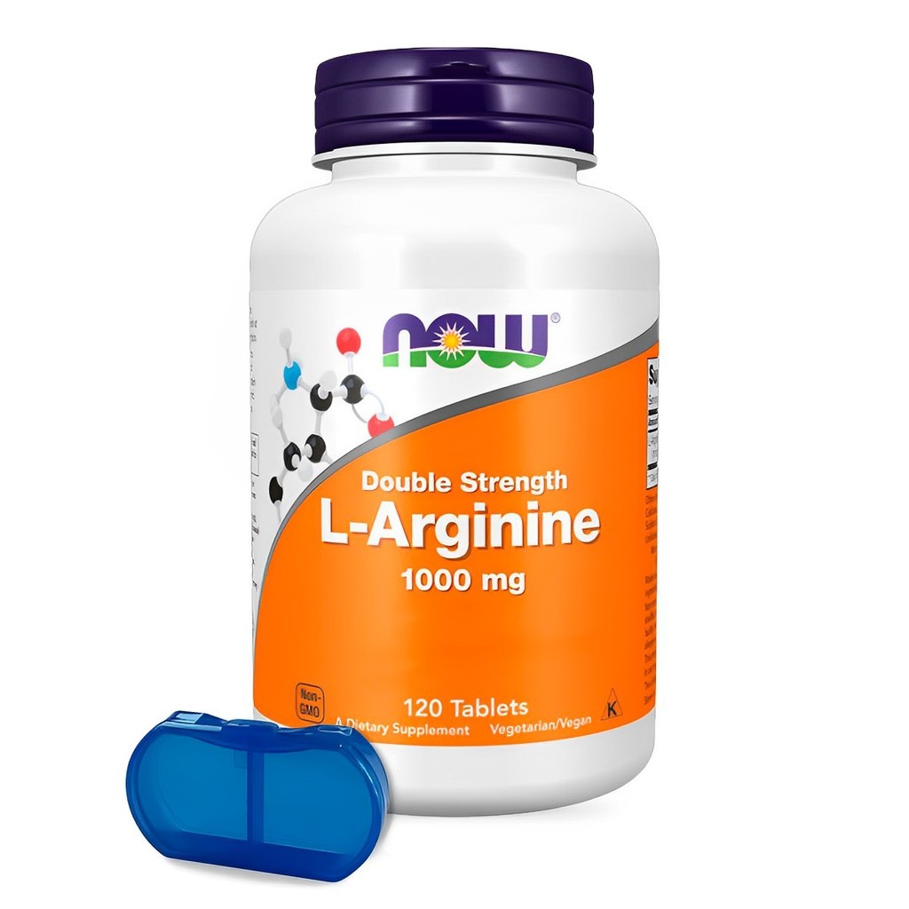 L-Arginina 1000mg Now Foods 120 Tablets + Porta Cápsulas em Oferta na Shopee