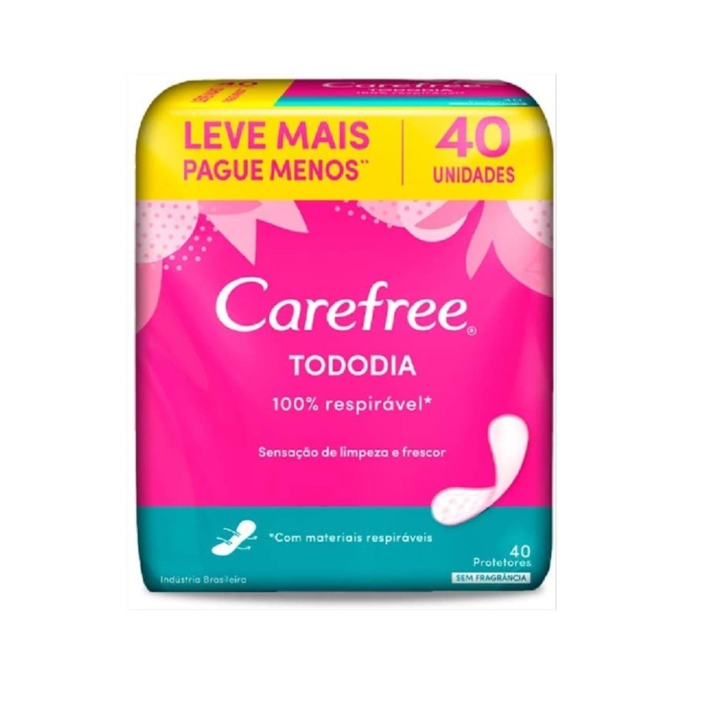 Protetor Diario Carefree Tododia Sem Perfume 40 Unidades Leve mais Pague menos em Oferta na Shopee