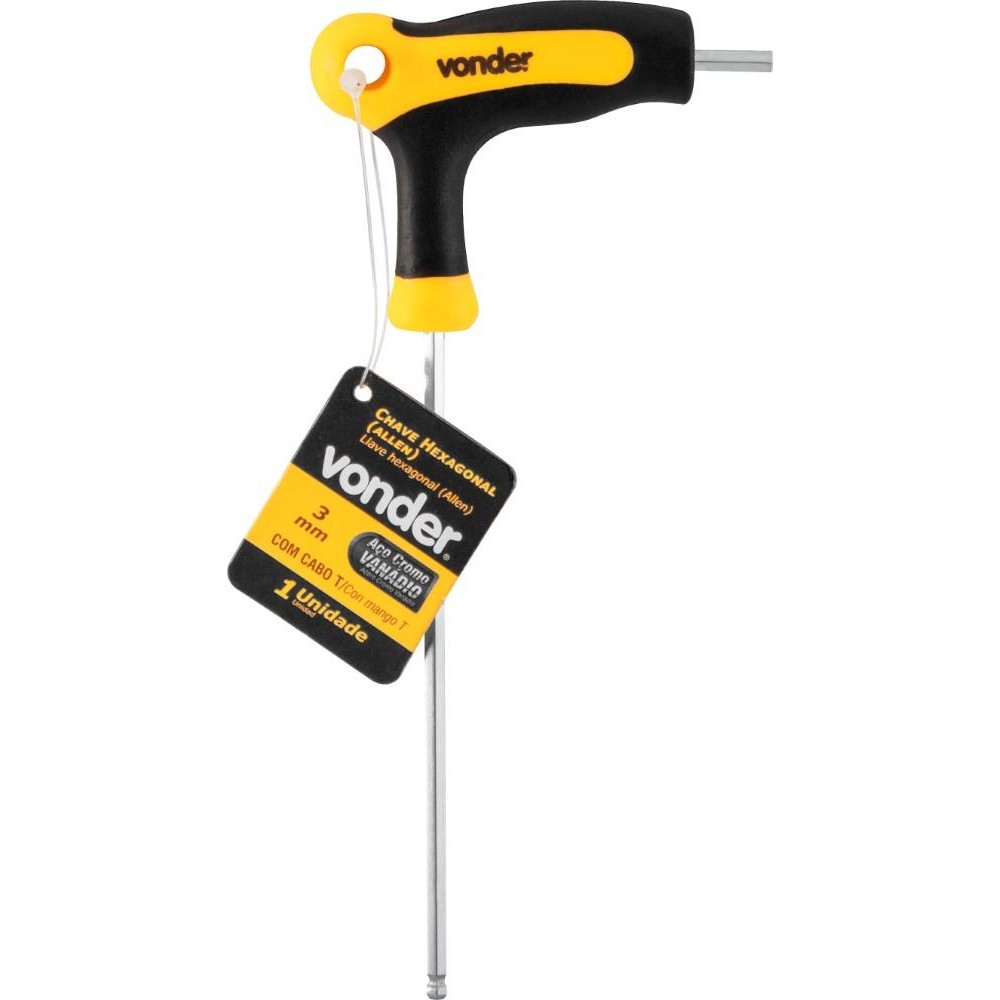 Chave Allen Abaulada 3,0Mm Com Cabo T Vonder em Oferta na Shopee