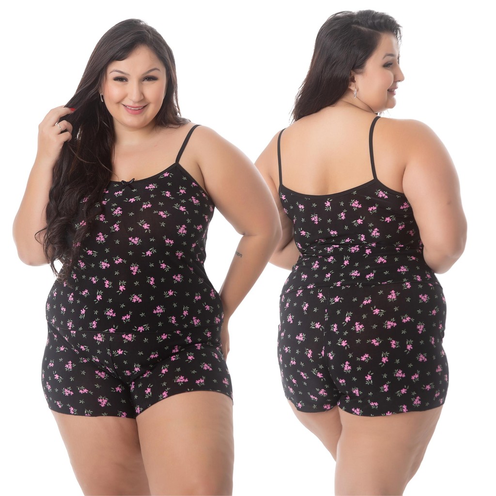 Kit 3 Baby Doll LIGANETE Plus Size Short Doll Pijama XGG Feminino Dormir Conjunto Promoção Barato Dormir Confortável