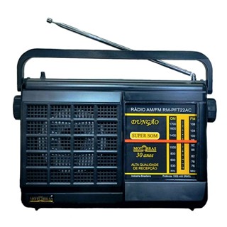 Rádio Portátil 2 Faixas Gabinete Dungão - Motobras AM FM 22AC em Oferta na Shopee
