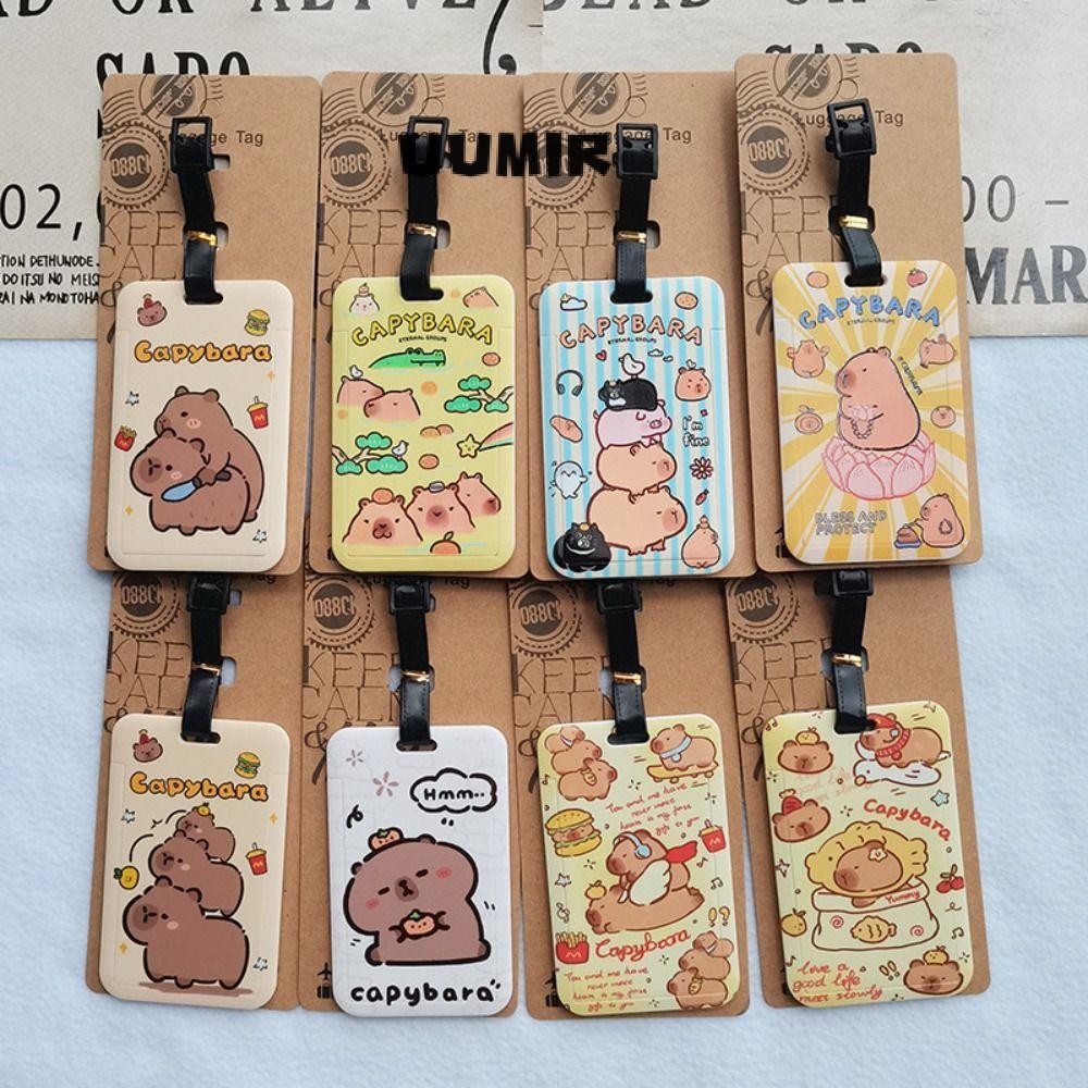 Etiqueta De Bagagem De Viagem , Mala Tel De Endereço De Nome De Capivara De Desenho Animado , Ferramenta De Silicone Mac