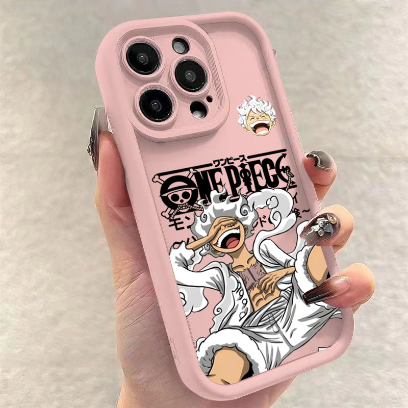 Capa De Telefone Para iPhone 15 16 Pro Max 14 13 12 11 7 8 Plus SE 2020 XS X XR Cartoon One Piece Anime Silicone Macia À Prova De Choque em Oferta na Shopee
