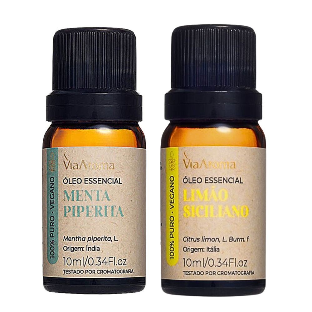 Óleo Essencial De Menta Piperita + Limão Siciliano Via Aroma