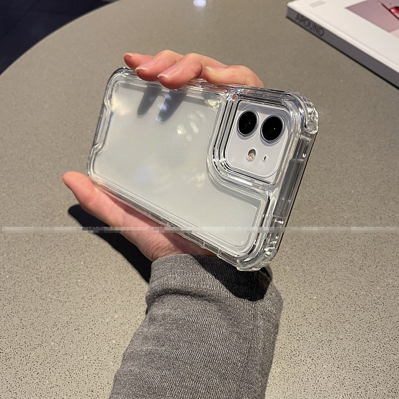 Nova Capa Espessa 3 Em 1 Espessada Para Iphone 16 15 14 13 12 11 Promax Plus XSMAX XR XS Transparente Airbag De Quatro em Oferta na Shopee