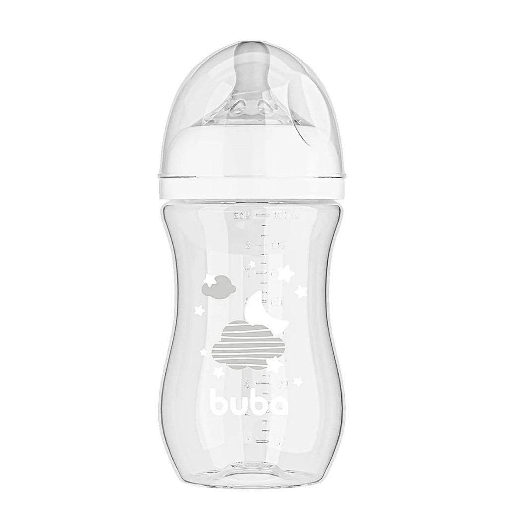 Mamadeira Anticólica Easy Flow Branca 270ml 17253 Buba em Oferta na Shopee