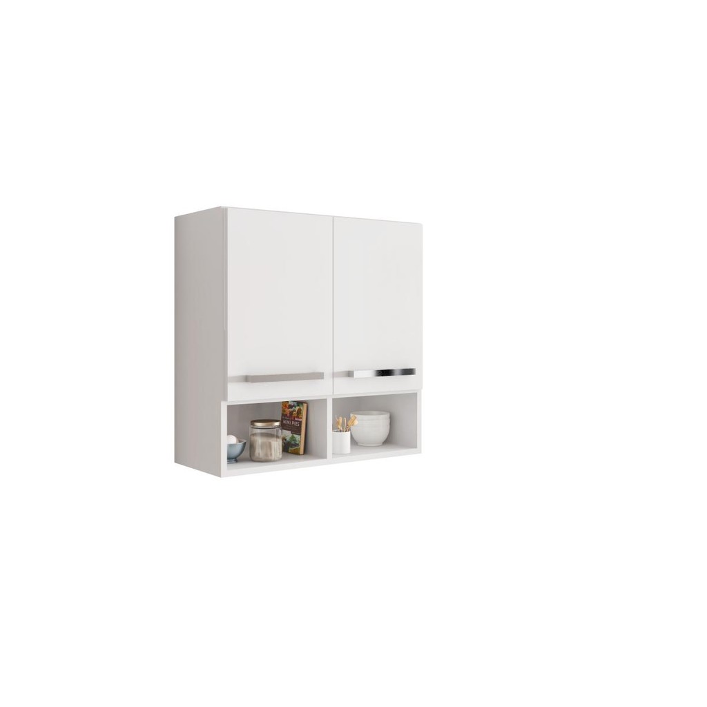 Armario Aereo para Casa 2 Portas Branco Argélia Casa Mobilia