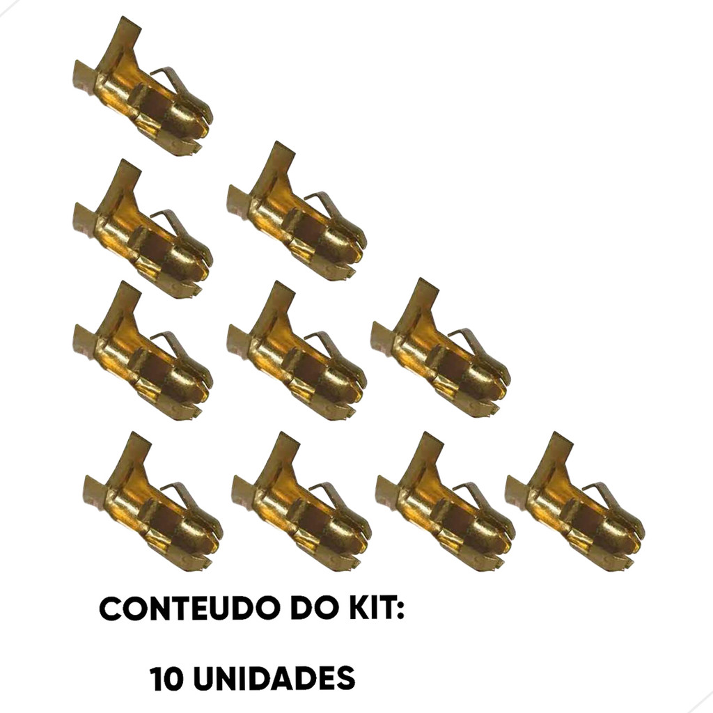 Kit Terminal Cabo Vela - 10 Unidades (kt10ete7015) 71620 em Oferta na Shopee