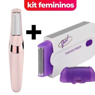 Kit de cuidados femininos Depilador recarregável sem fio 2 em 1 + Lixador de Pé Elétrico Portátil Profissional em Oferta na Shopee